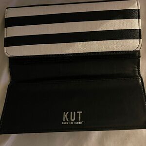 Kut from the Kloth Black and White Striped Wallet